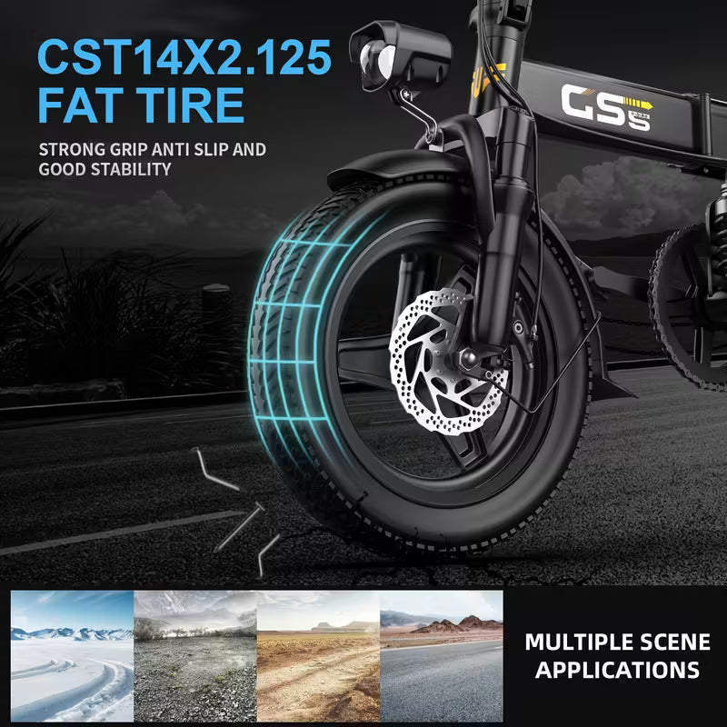 14" Folding CS5 - 20-26 MPH - 10-15 Miles Range