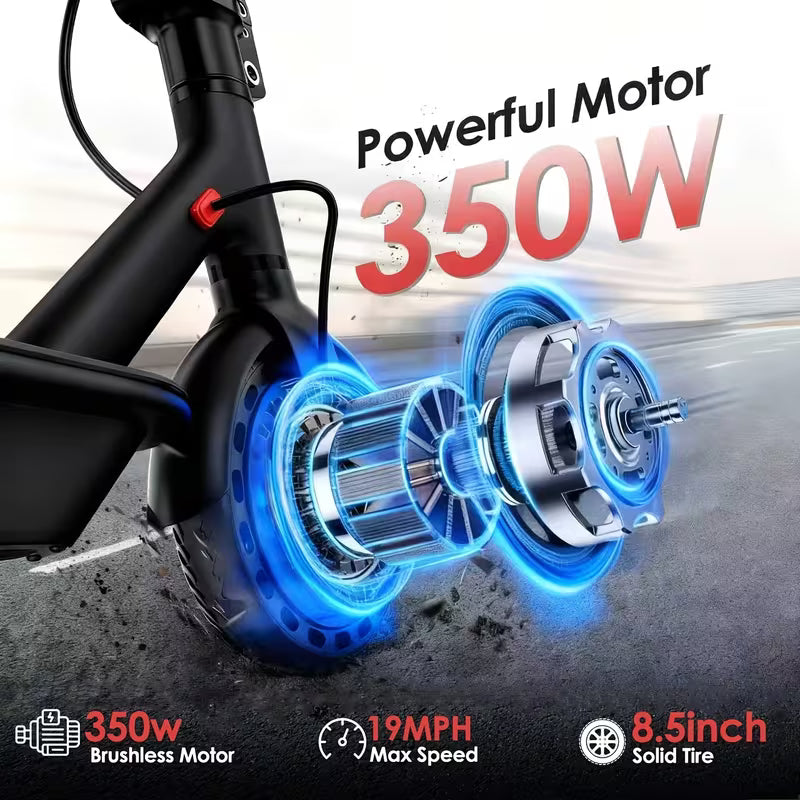 Urban Glide Essential – 350W Smart Electric Scooter | 19 MPH & 20-Mile Range | App-Connected Commuter