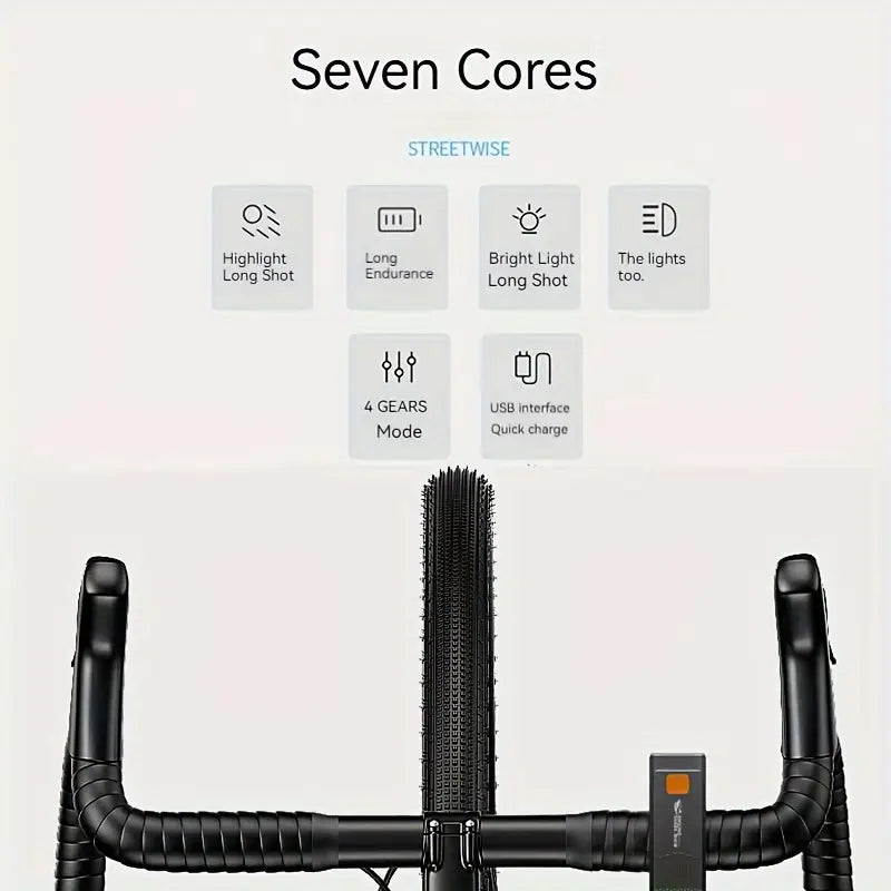 Smiling Shark USB Rechargeable Bike Light