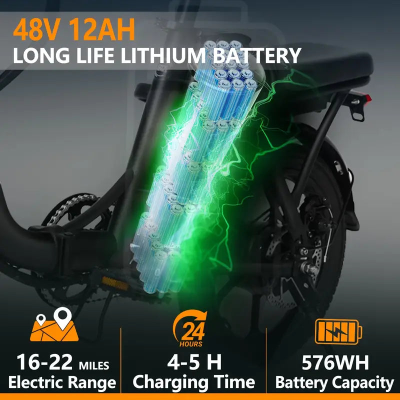 Folding Electric Bike 500W 14" Tires