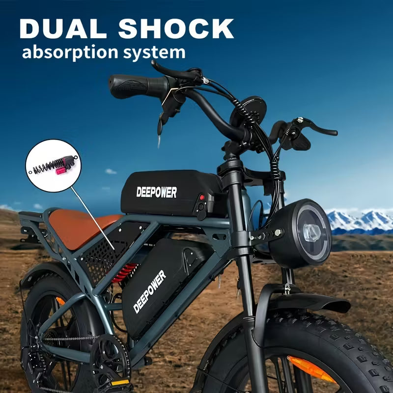 Deepower Ebike | 20" Tires | Single and Dual Battery | Powerful & Heavy Duty