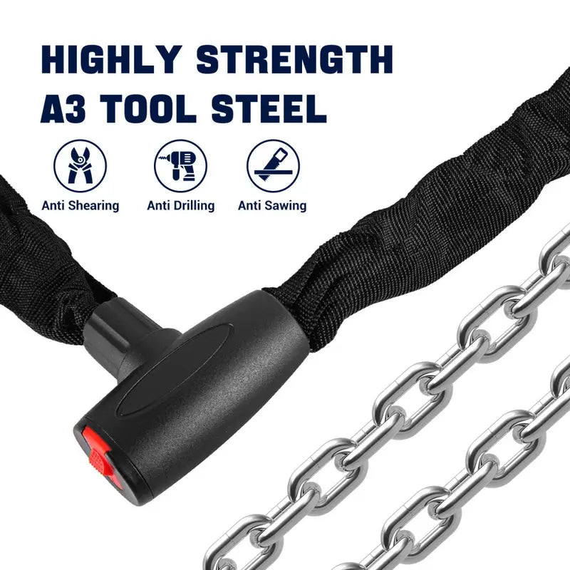 CURUK 4FT Heavy-Duty Anti-Theft Bike Chain Lock