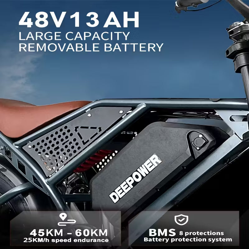 Deepower Ebike | 20" Tires | Single and Dual Battery | Powerful & Heavy Duty