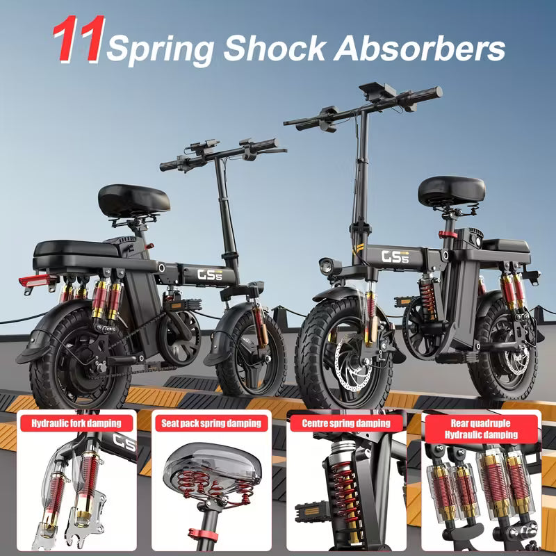 14" Folding CS5 - 20-26 MPH - 10-15 Miles Range