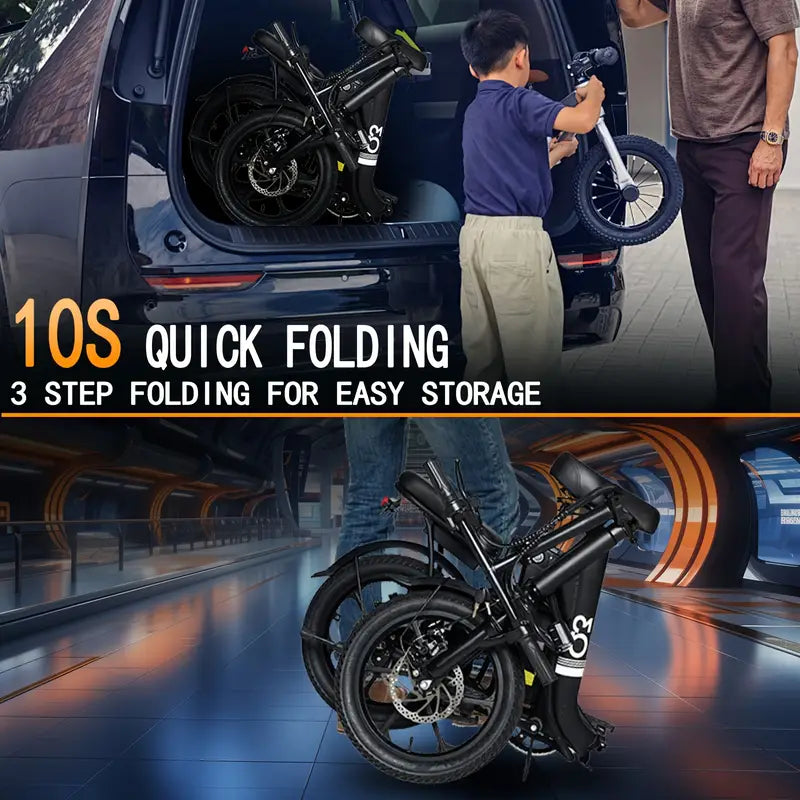 Folding Electric Bike 500W 14" Tires