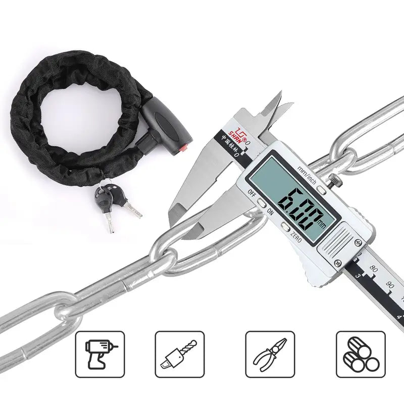 CURUK 4FT Heavy-Duty Anti-Theft Bike Chain Lock