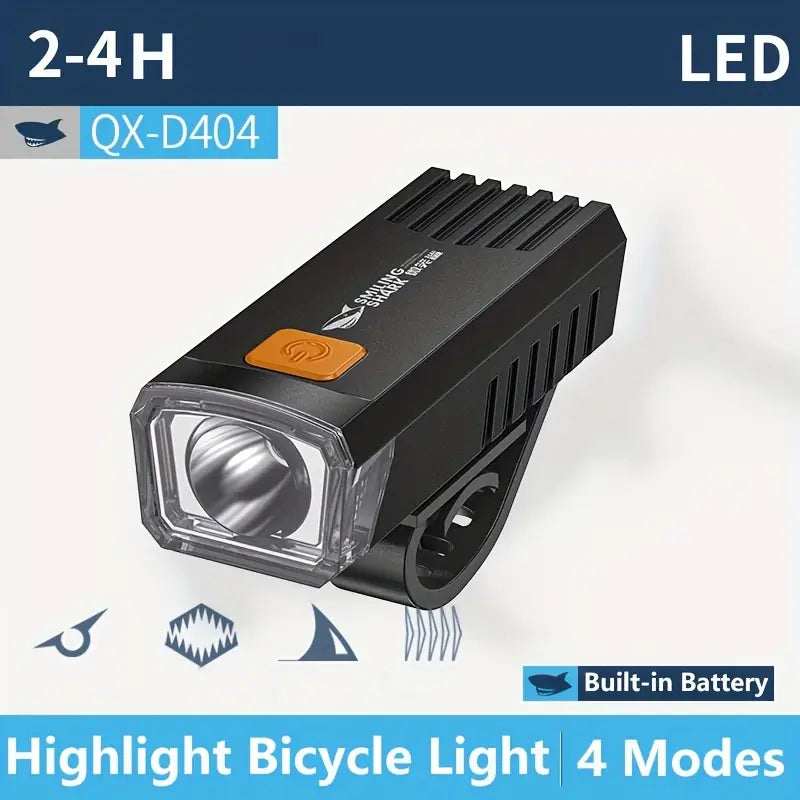 Smiling Shark USB Rechargeable Bike Light